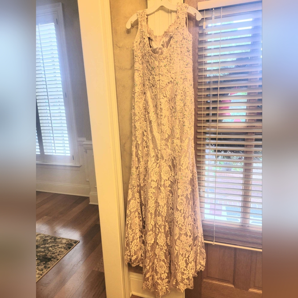 Mother of the Bride Dress Champaign Color Sz 8 VM Collection Nude